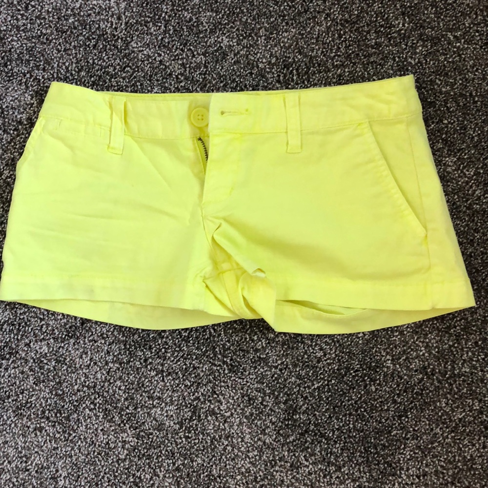 Highlighter/neon yellow shorts